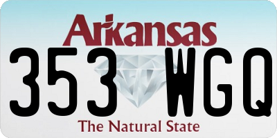 AR license plate 353WGQ