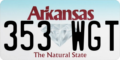 AR license plate 353WGT