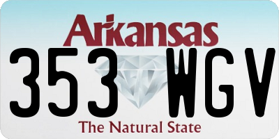 AR license plate 353WGV