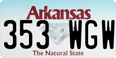 AR license plate 353WGW