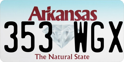 AR license plate 353WGX