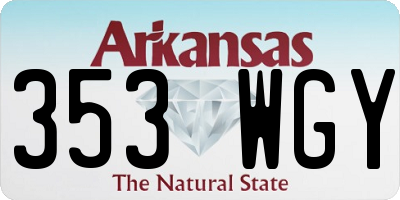 AR license plate 353WGY