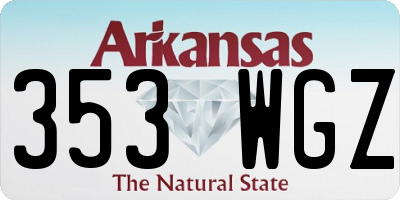AR license plate 353WGZ