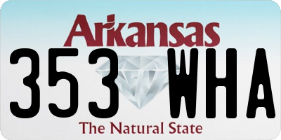 AR license plate 353WHA