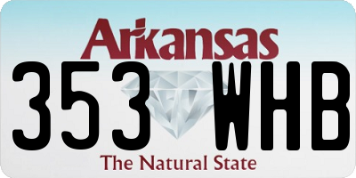 AR license plate 353WHB