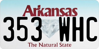 AR license plate 353WHC