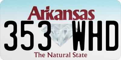AR license plate 353WHD