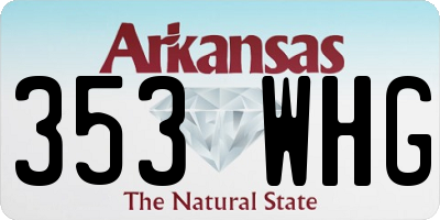 AR license plate 353WHG