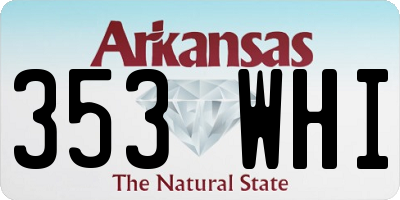AR license plate 353WHI