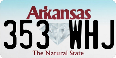 AR license plate 353WHJ