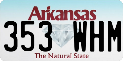 AR license plate 353WHM