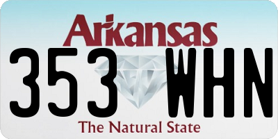 AR license plate 353WHN