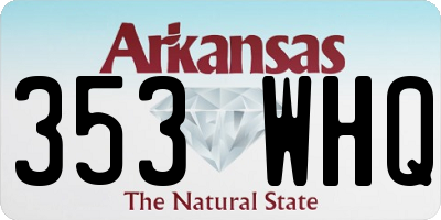AR license plate 353WHQ