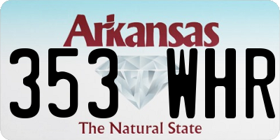 AR license plate 353WHR