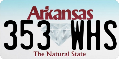AR license plate 353WHS