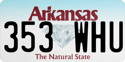 AR license plate 353WHU