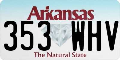 AR license plate 353WHV