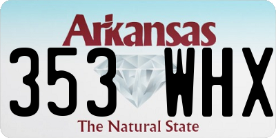 AR license plate 353WHX