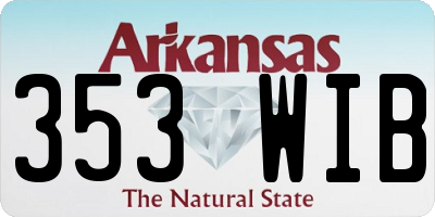AR license plate 353WIB