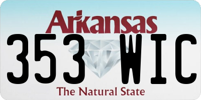 AR license plate 353WIC