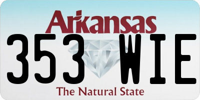 AR license plate 353WIE