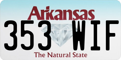 AR license plate 353WIF