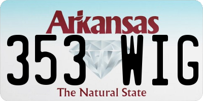 AR license plate 353WIG