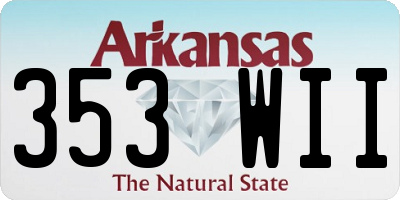 AR license plate 353WII