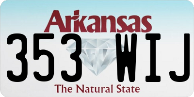 AR license plate 353WIJ