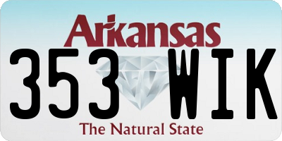 AR license plate 353WIK