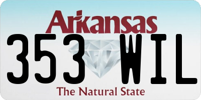 AR license plate 353WIL