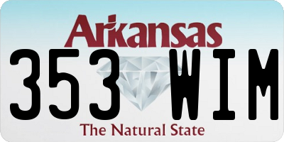 AR license plate 353WIM