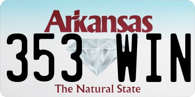 AR license plate 353WIN
