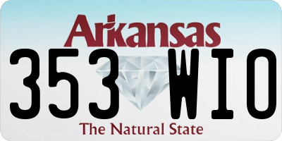 AR license plate 353WIO