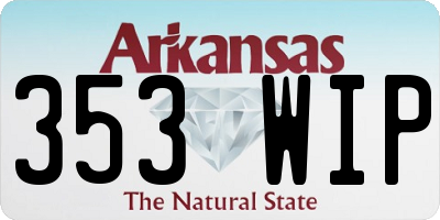 AR license plate 353WIP