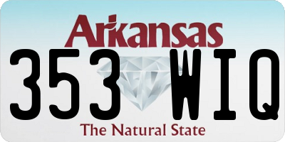 AR license plate 353WIQ