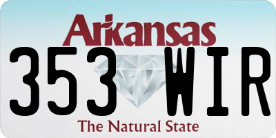 AR license plate 353WIR