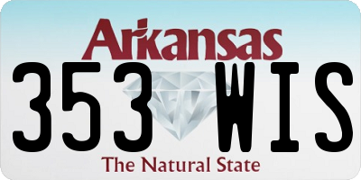 AR license plate 353WIS