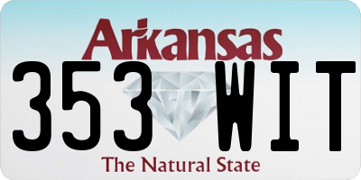 AR license plate 353WIT