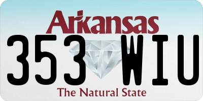 AR license plate 353WIU