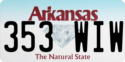 AR license plate 353WIW