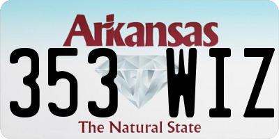 AR license plate 353WIZ