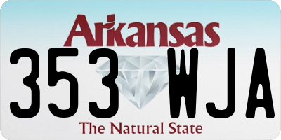 AR license plate 353WJA