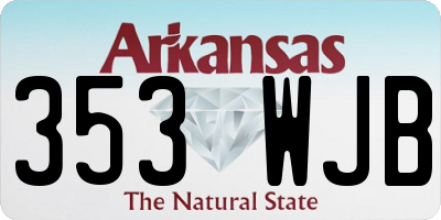AR license plate 353WJB