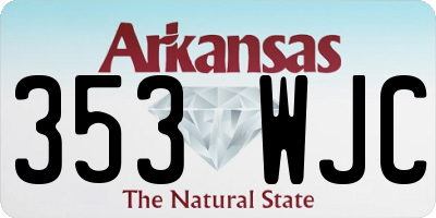 AR license plate 353WJC