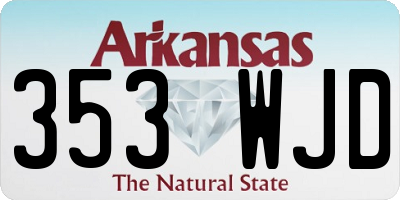 AR license plate 353WJD