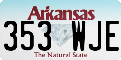 AR license plate 353WJE