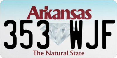 AR license plate 353WJF