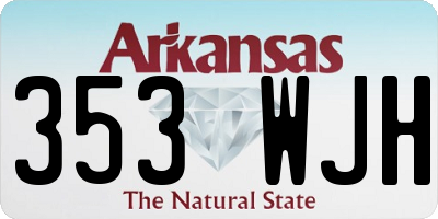 AR license plate 353WJH