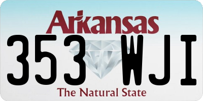 AR license plate 353WJI